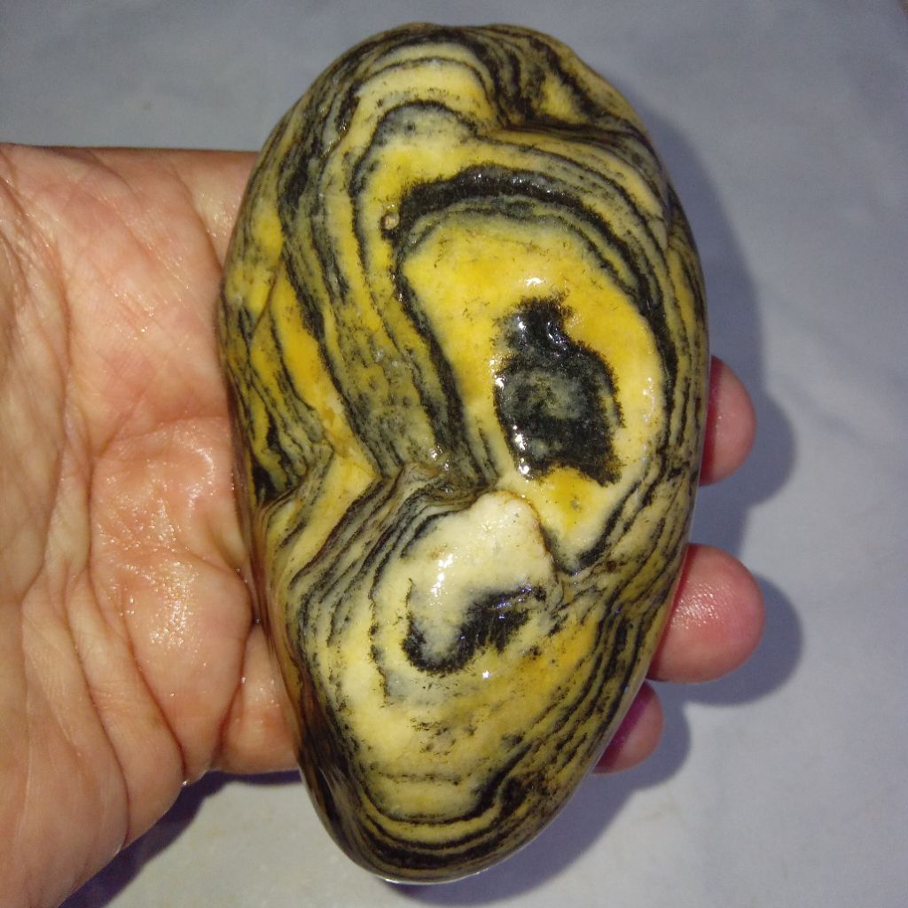 Natural Batu Akik Sulaiman Motif Unik Antik