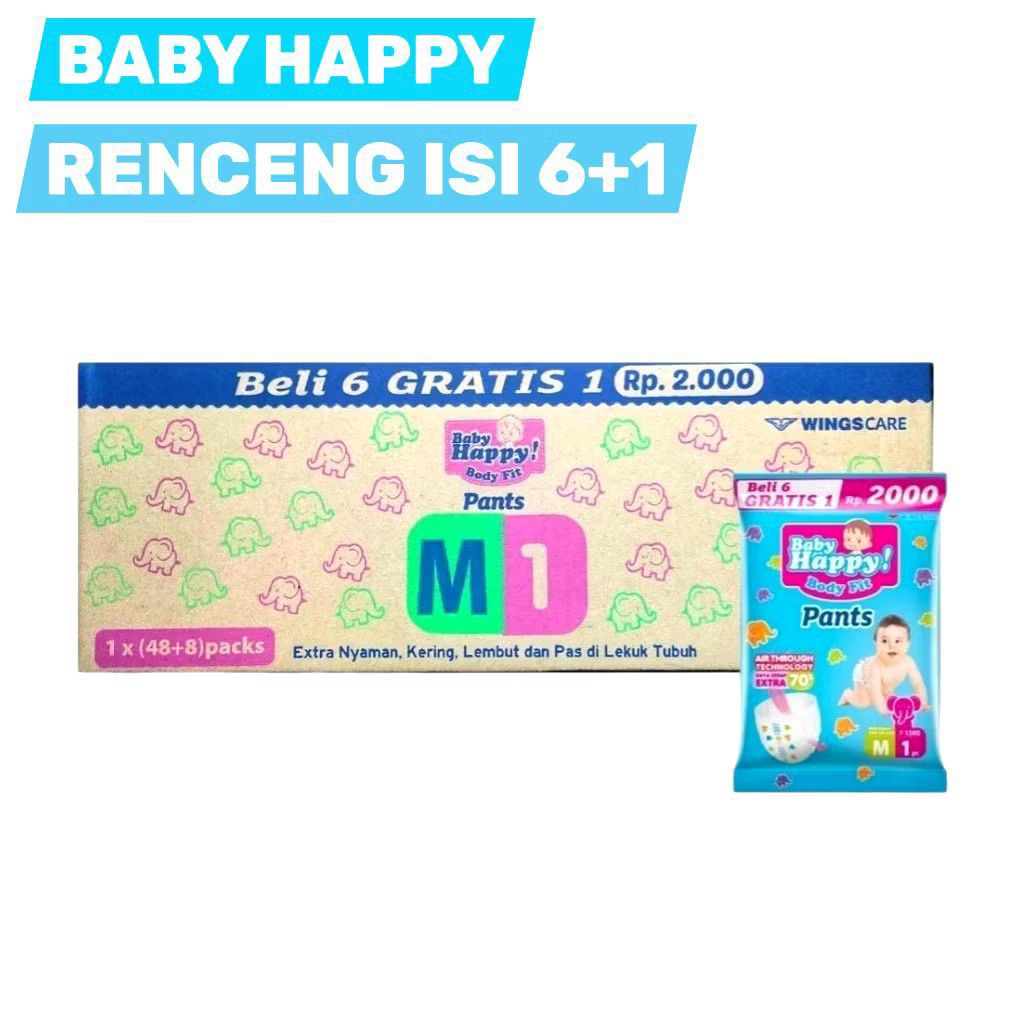 Baby Happy Renceng 6+1 PerDus ukuram M