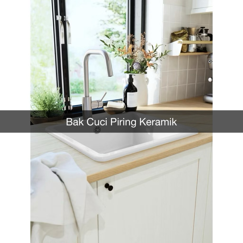 Bak Cuci Piring Keramik / Kitchen Sink Dapur / Wastafel Cuci Piring Keramik