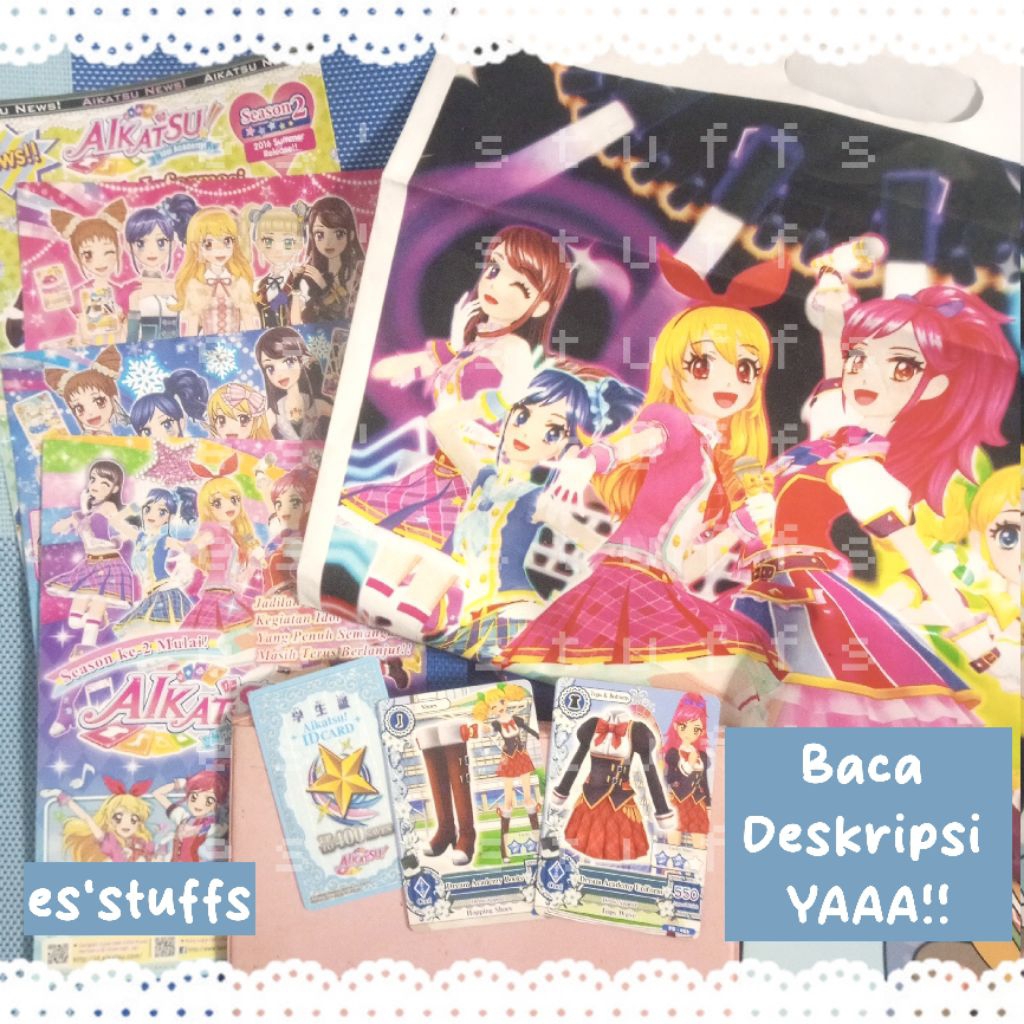 [SET/BUNDLE] LIMITED EDITION Aikatsu Official Event Merch, Kartu Dream Academy Set, Flyer Brosur, ID
