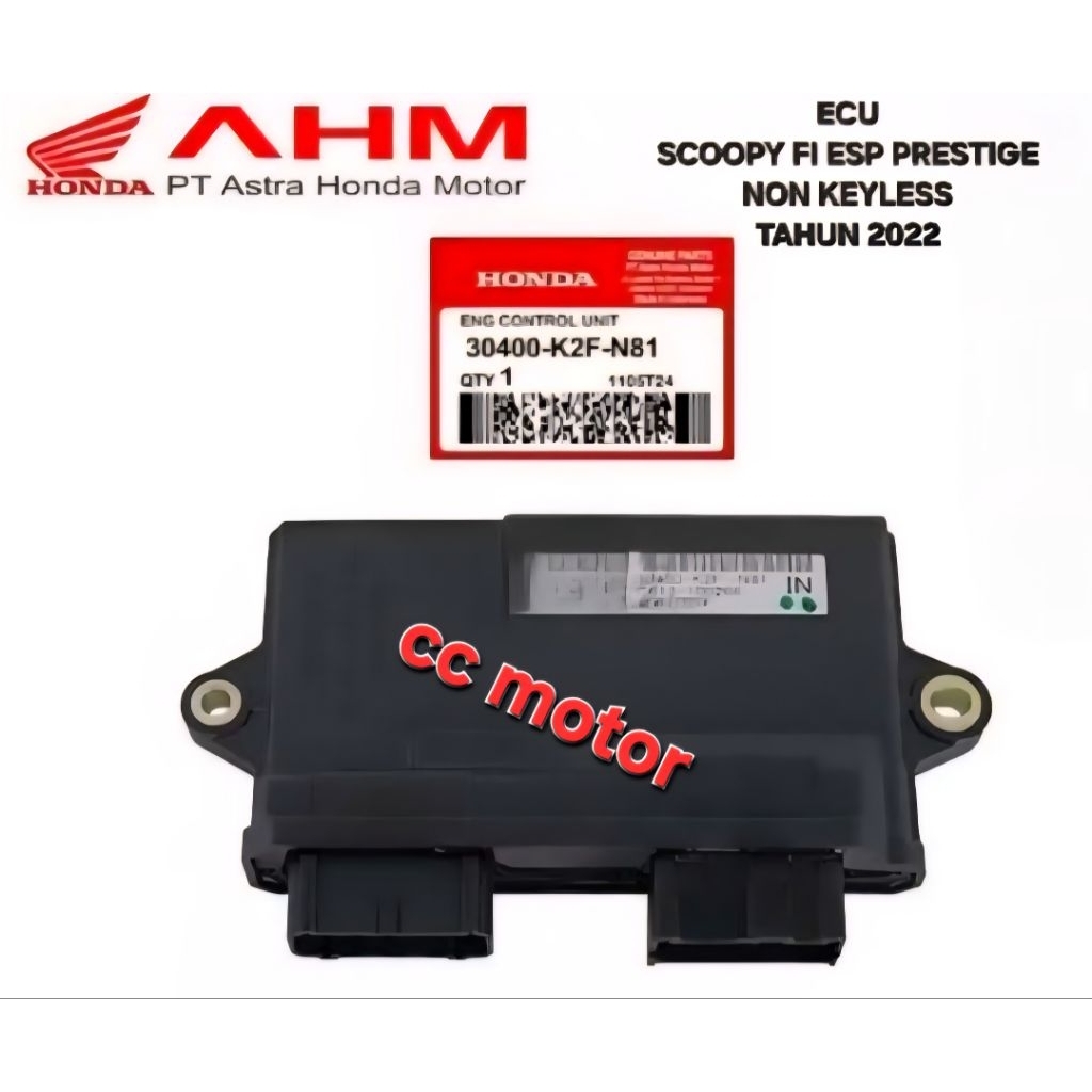ECU ECM CDI SCOOPY FI ESP PRESTIGE NON KEYLESS TAHUN 2022 30400-K2F-N81 ORIGINAL