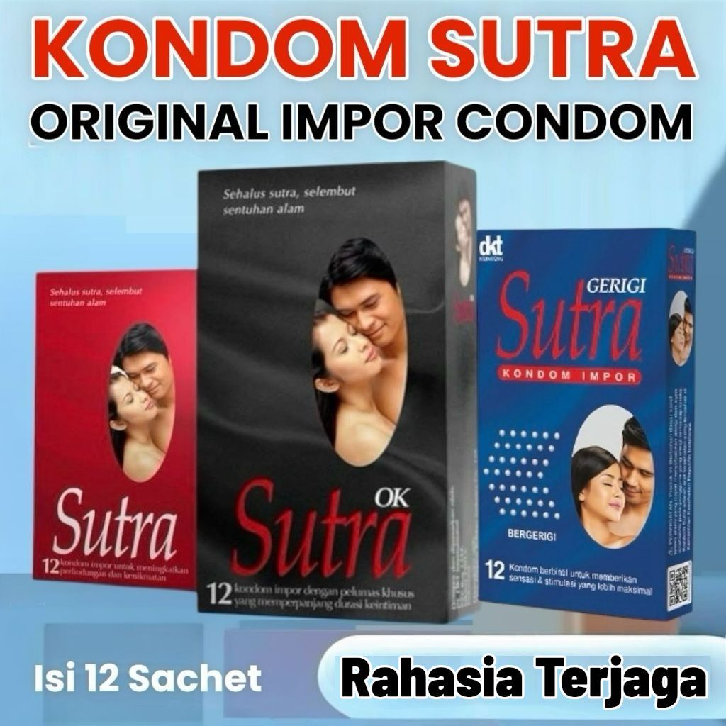 RAHASIA 100% TERJAMIN Kondom SUTRA Impor Grigi Polos Ultra Tipis Condom (1Box isi 12 Pcs) Super Tipi