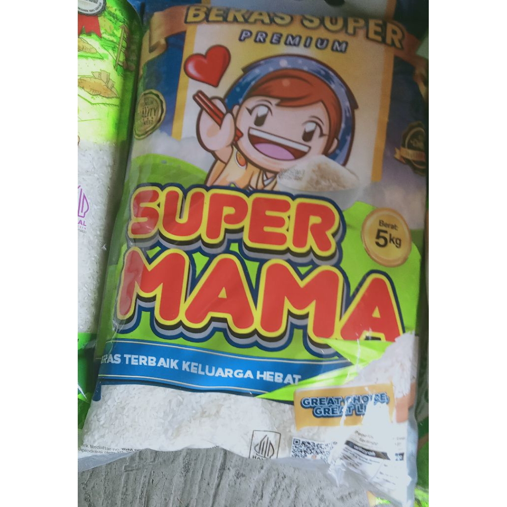 beras super mama kemasan 5 kg