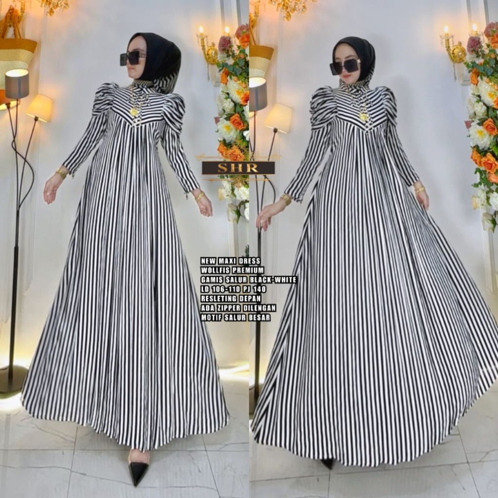 SHR Real pic ORIGINAL dan TERMURAH Gamis PREMIUM Butik / Maxi dress Mewah PREMIUM Butik / Maxi dress