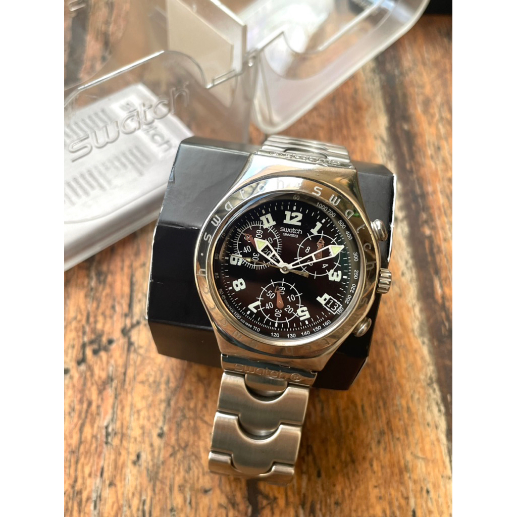 " Cadmos " YCS409 SWATCH Irony Chronograph