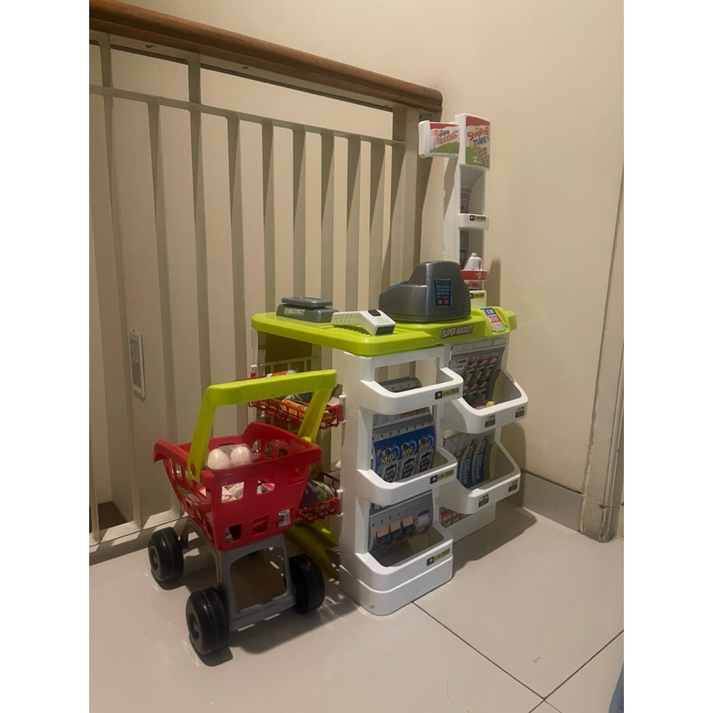 Mainan Supermarket Trolley Belanja Anak Perempuan Preloved Ukuran Besar