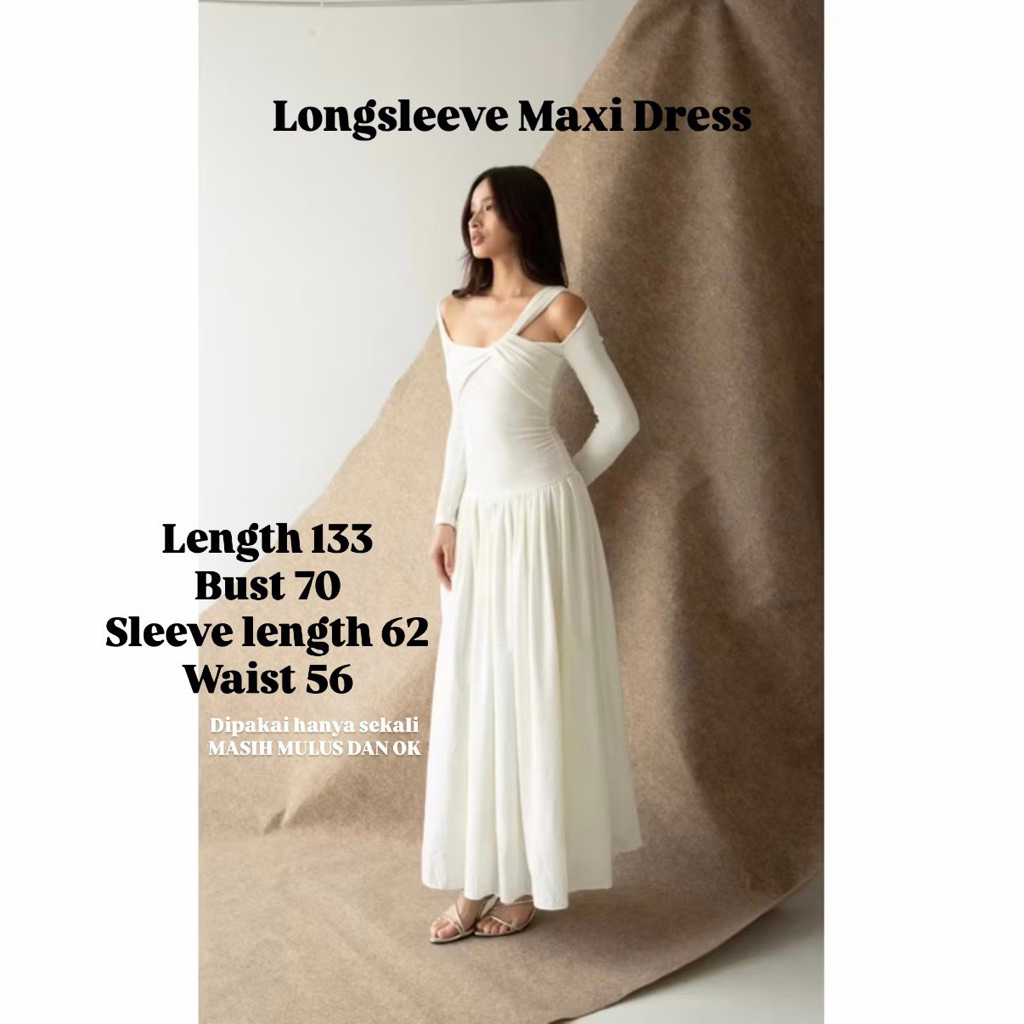 Long Dress/dress panjang/dress wanita/dress putih/dress pantai