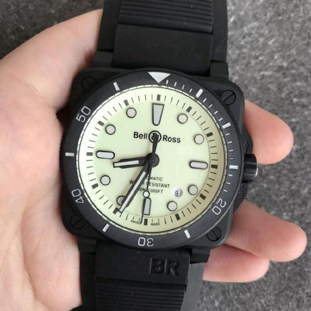 JAM TANGAN BR03-92 DIVER FULL LUME SWISS AUTOMATIC