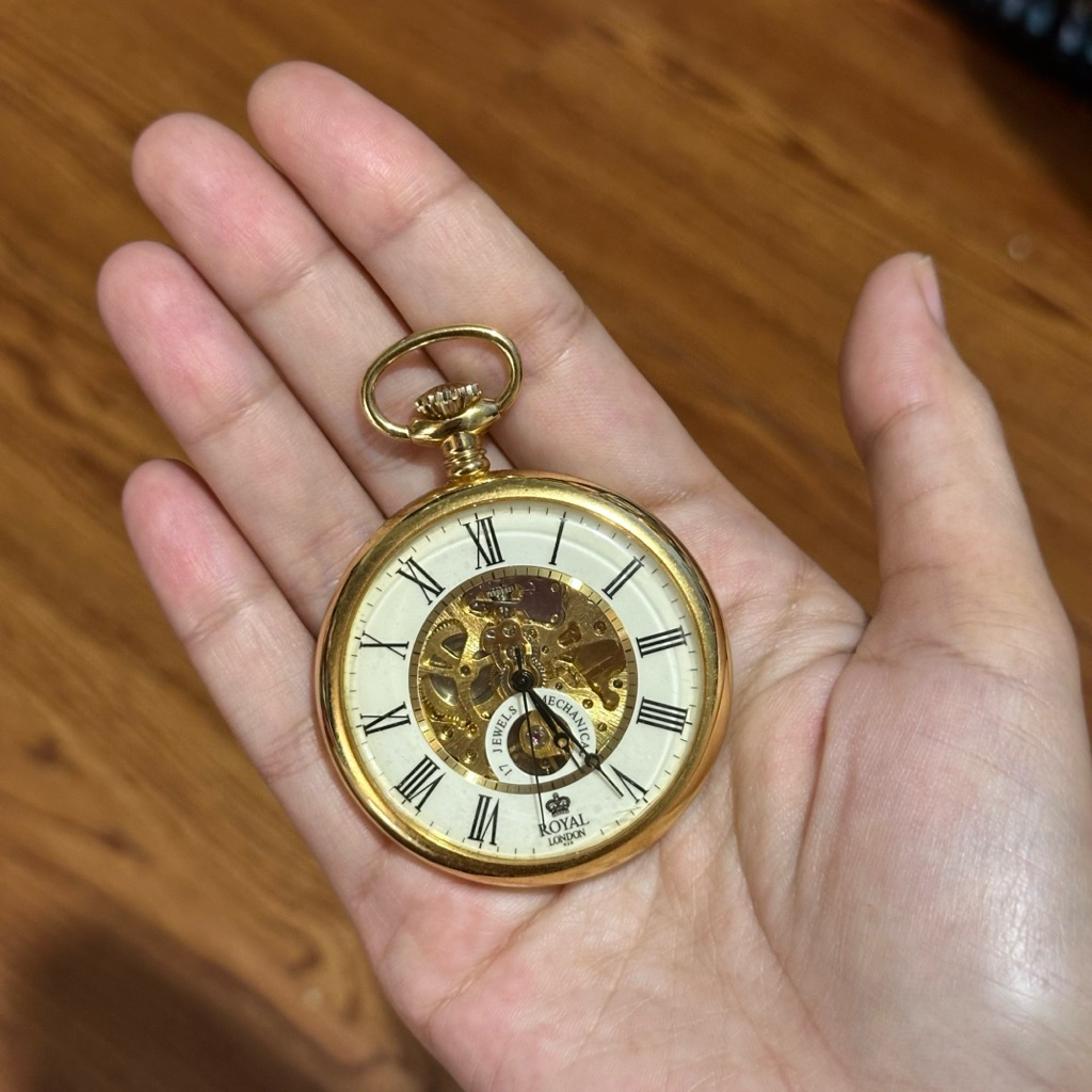 Royal London Pocket Watch, Gold, Dial Color - Gold, pocket watch