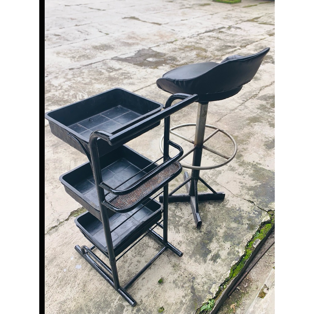 Troli & Kursi anak Barbershop,hairdryer second kondisi butuh diservice kan