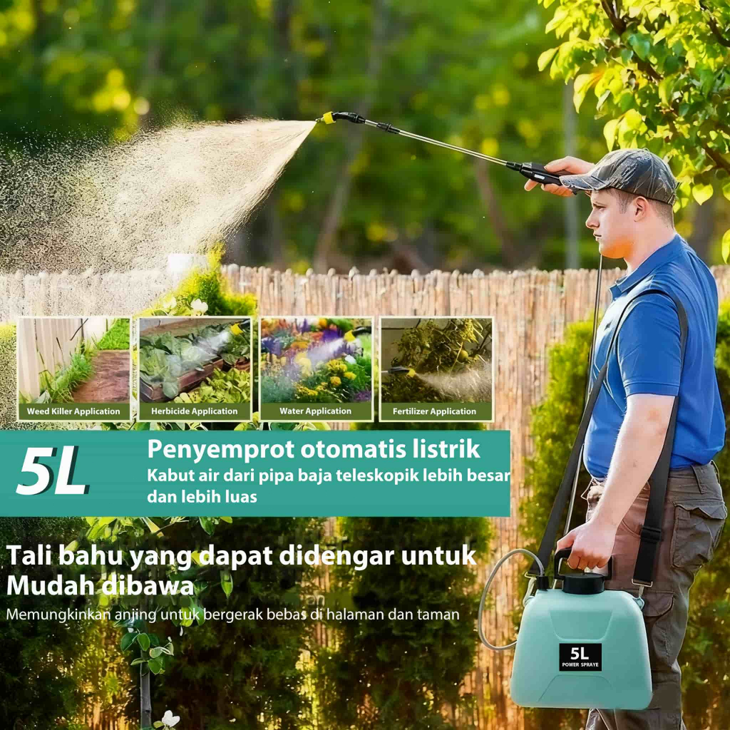 Semprotan Elektrik Sprayer Shoulder Alat Semprotan Tanaman 5/8 Hama Padi Semprotan Elektrik Otomatis