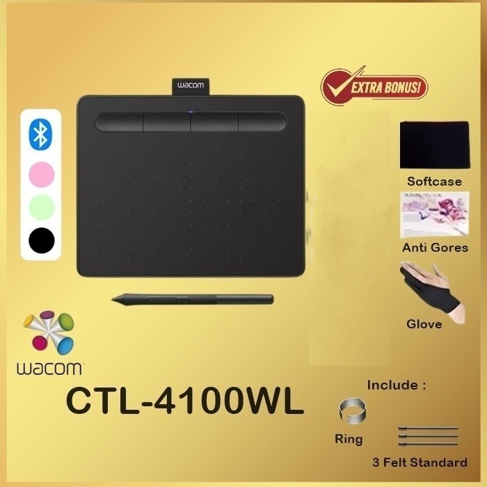 Wacom Intuos Drawing Tablet Bluetooth CTL-4100WL CTL4100 CTL 4100WL