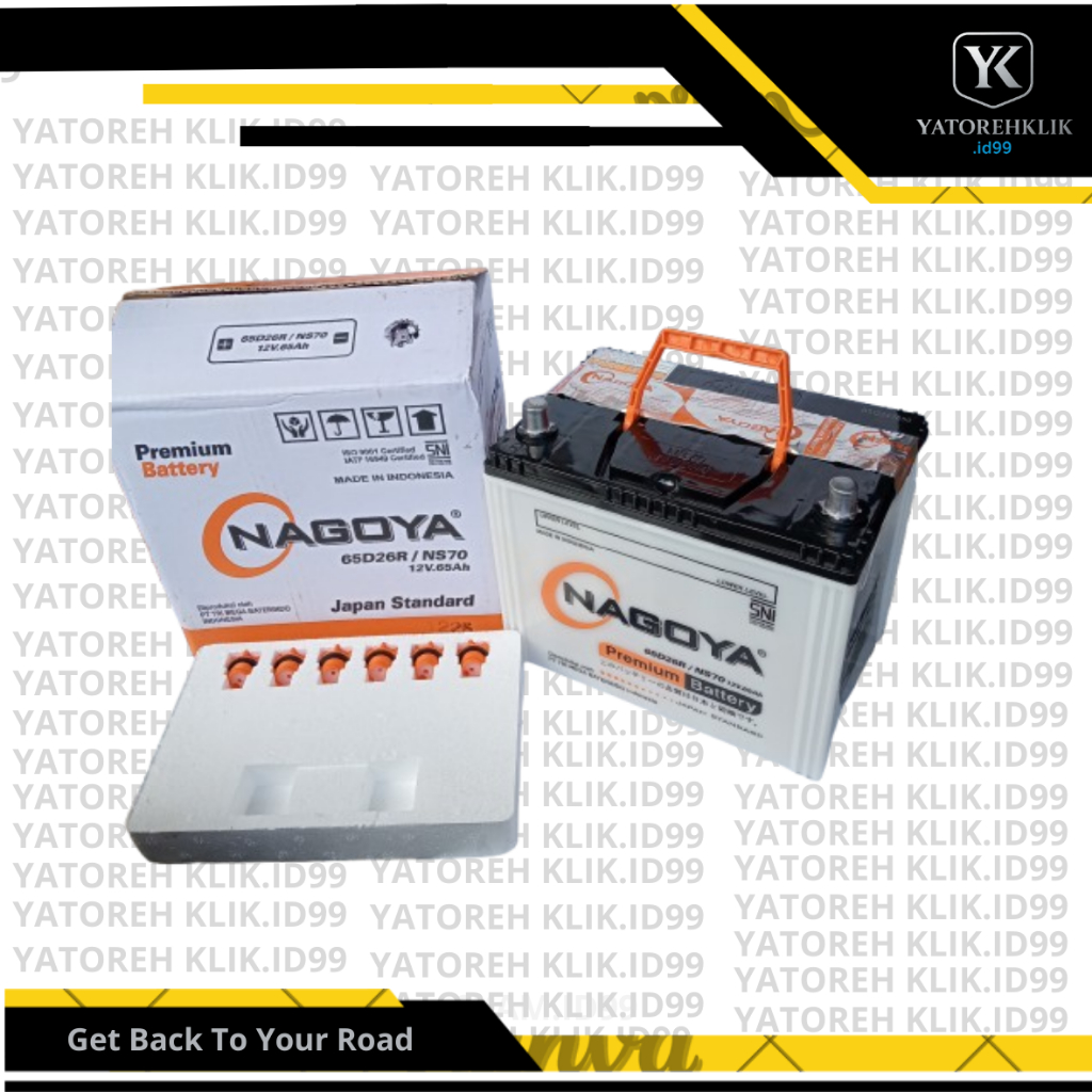 Aki Mobil Nagoya NS70 65Ah Original Aki Basah NS70R NS70L Accu Mobil 65 Ampere / Aki Mobil Nagoya NS