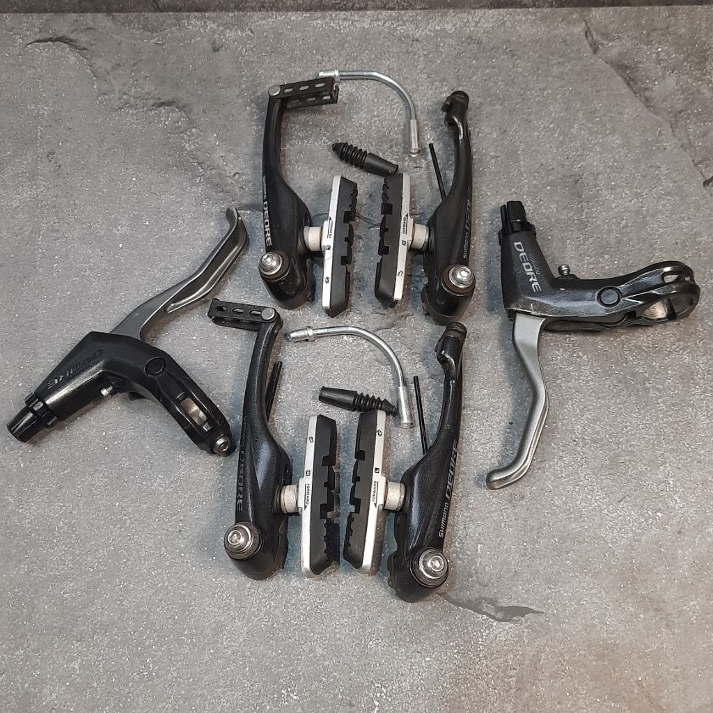 Shimano Deore V-Brake Set Caliper & Brake Lever M590 - V Brake Set Shimano Deore M590