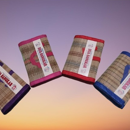 Tikar Lipat Piknik Mini Bahan mendong ukutran 114cm x 70cm