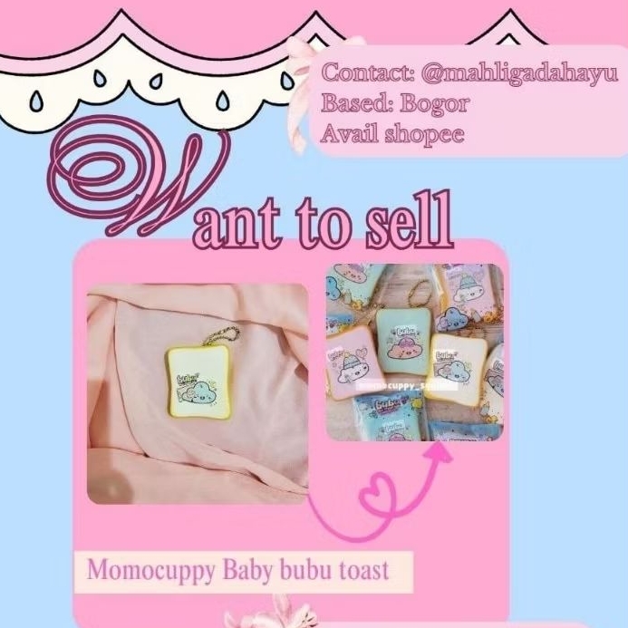 Momocuppy baby bubu toast squishy