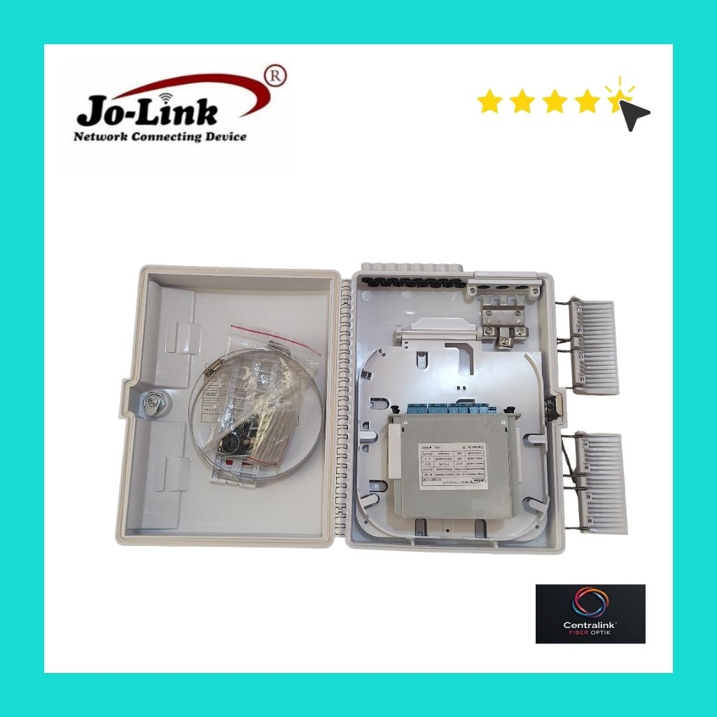 ODP 16 CORE Model Sunsea Merk Jolink + Splitter Box 1:16 Merk Jolink (1 Paket) PUTIH