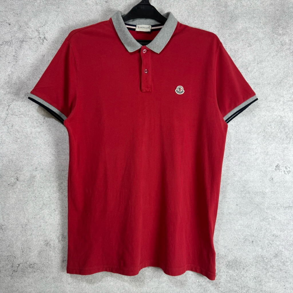 MONCLER MAGLIA POLO MANICA CORTA POLO SHIRT RED