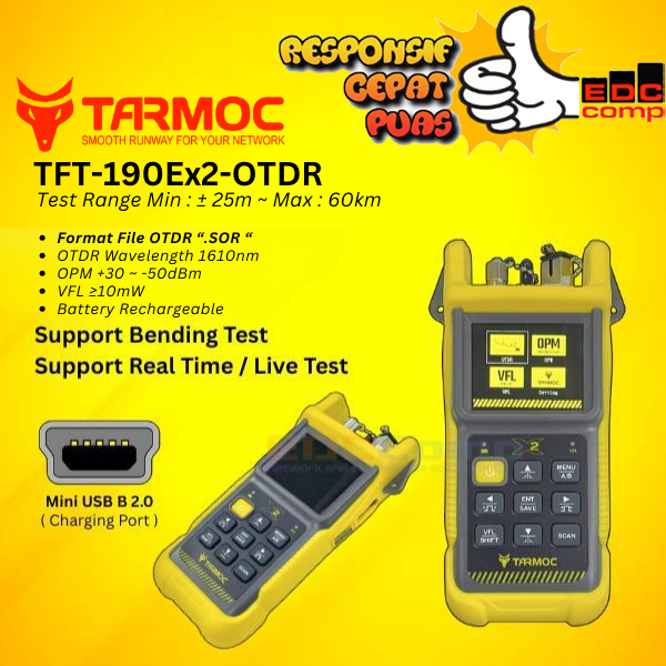 Tarmoc TFT-190E-OTDR | OTDR 1550nm ,OPM,VFL