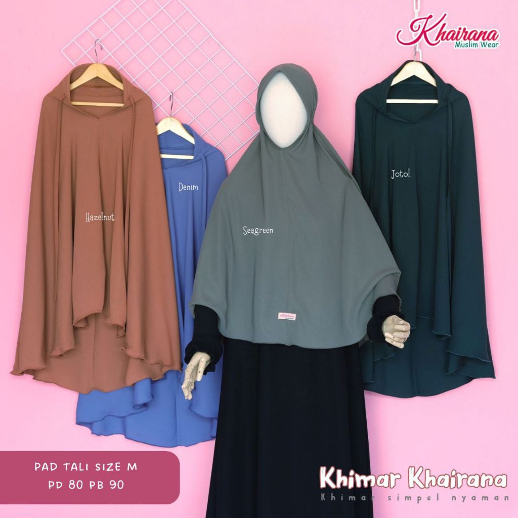 Khimar Khairana oval size M || pad antem/thalia pad/thalia nonpad