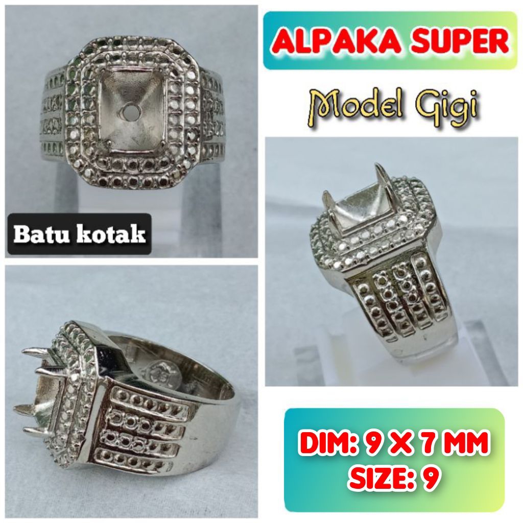 emban batu akik dan permata alpaka super model kotak.11