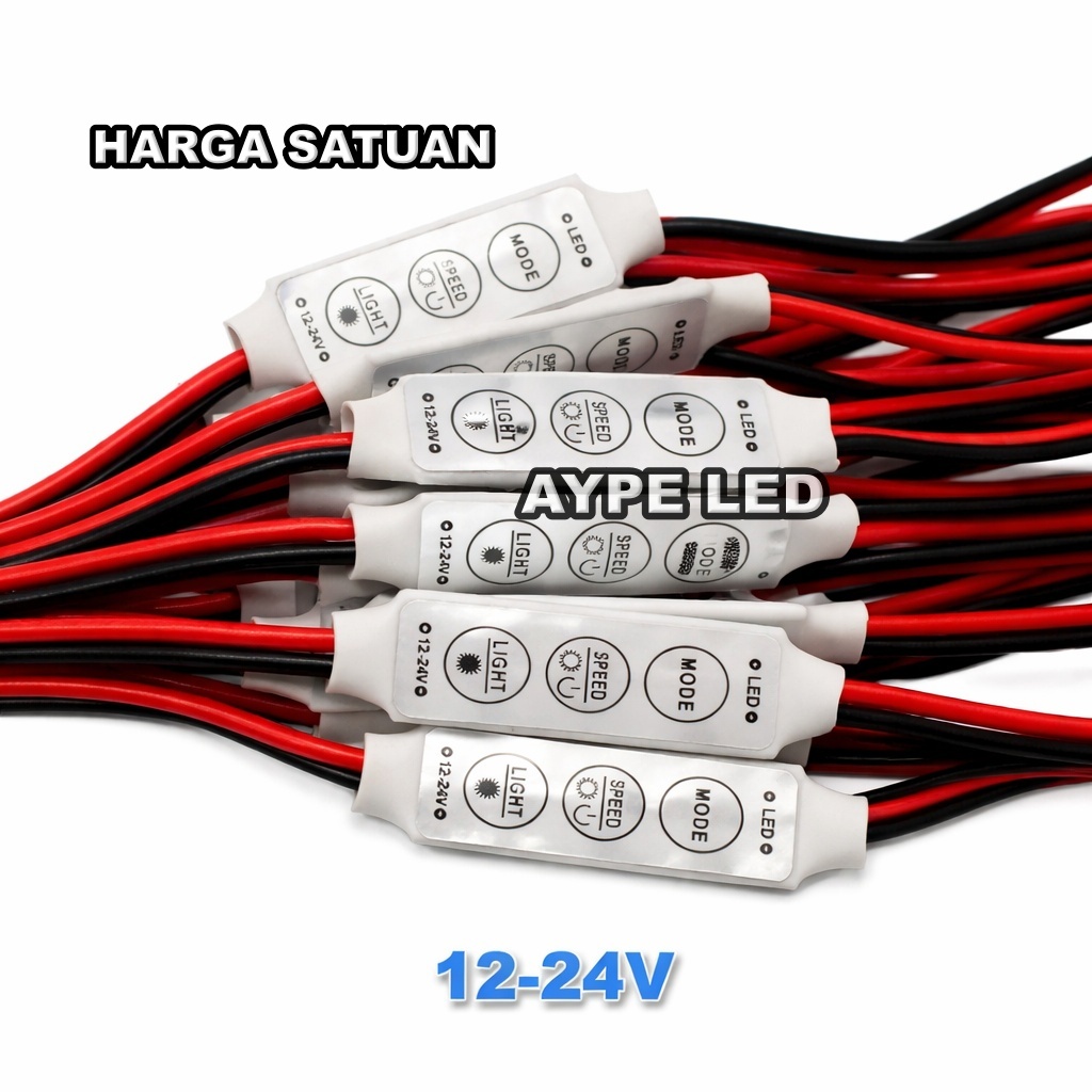 MODUL CONTROLLER FLASH KEDIP LED - LED DIMMER PENGATUR LED DIMMER 12V-24V UNIVERSAL