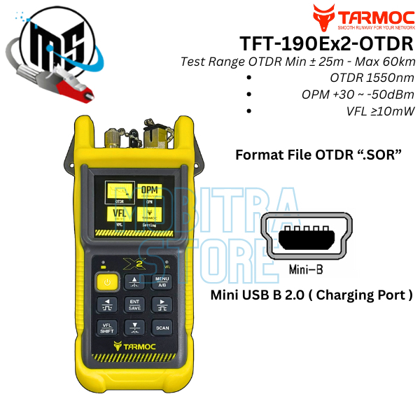 Tarmoc TFT-190E-OTDR | OTDR 1550nm ,OPM,VFL