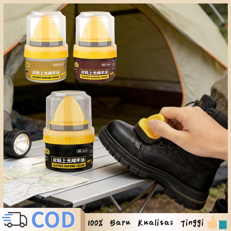 Semir Sepatu Dengan Kuas Cream Semir Sepatu Kulit Minyak Perawatan Sepatu Kulit Perawatan Tas Kulit 