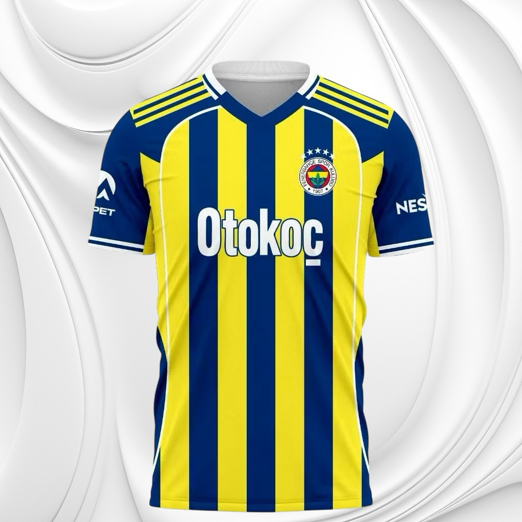 Jersey Fenerbahce 25/26 Home Away Gratis Nama Dan Nomor Punggung