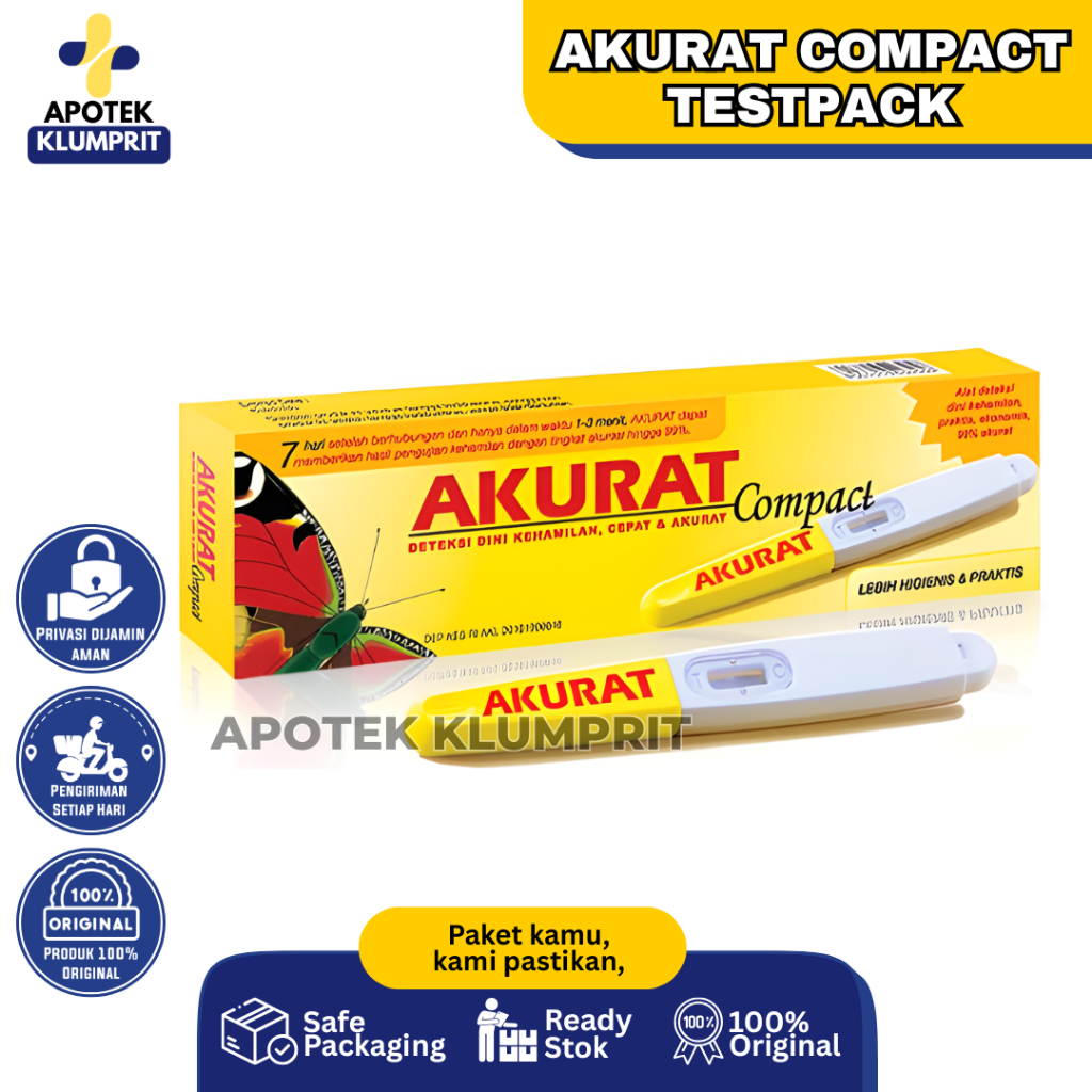 Akurat Compact Testpack Pivasi Dijamin Aman Alat Uji Kehamilan Mandiri Yang Praktis Cepat Dan Ekonom