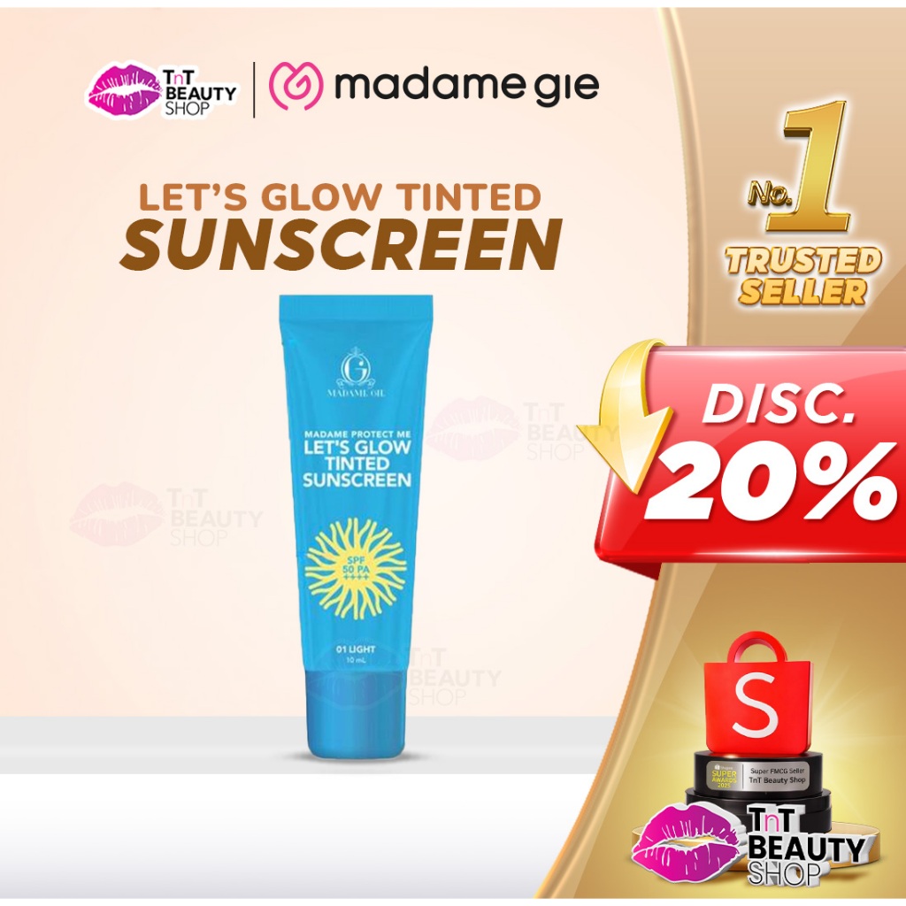 Madame Gie Protect Me Let's Glow Tinted Sunscreen SPF 50 PA ++++ - 10ml - 35ml | Sunscreen | TnT Bea