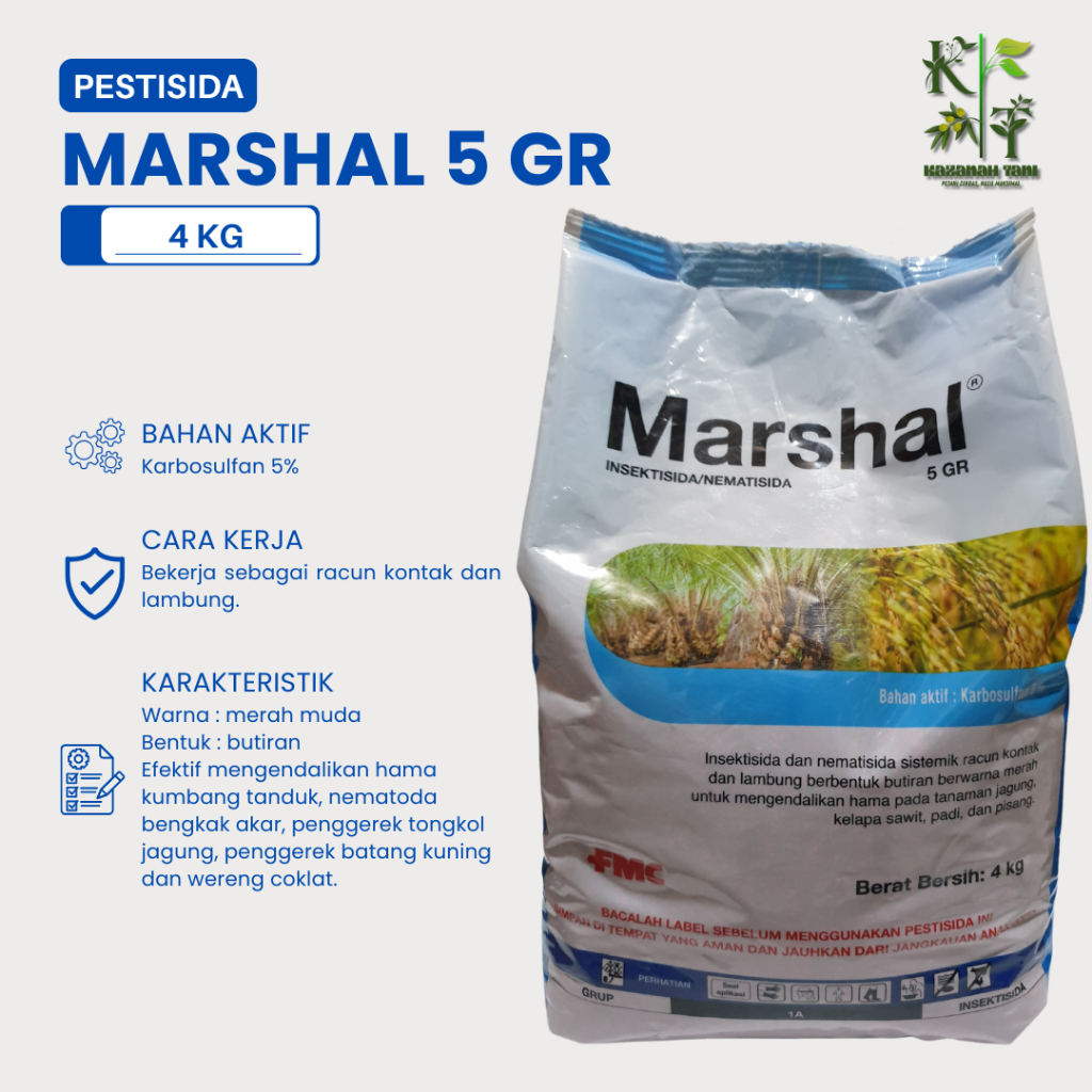 Pestisida Marshal 5GR 4 kg Insektisida Nematisida Karbosulfan