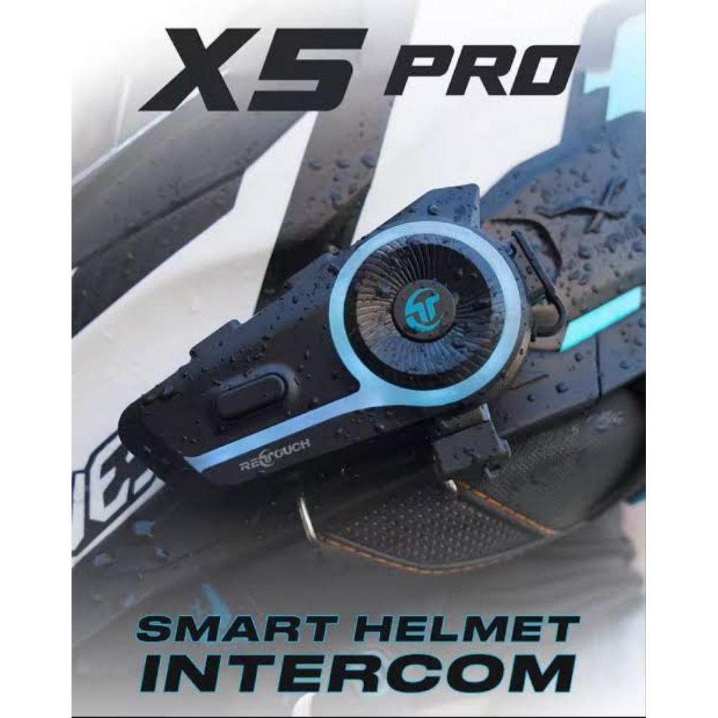 INTERCOM RETOUCH X5 PRO 6 RIDER CONECTION GARANSI RESMI 12 BULAN