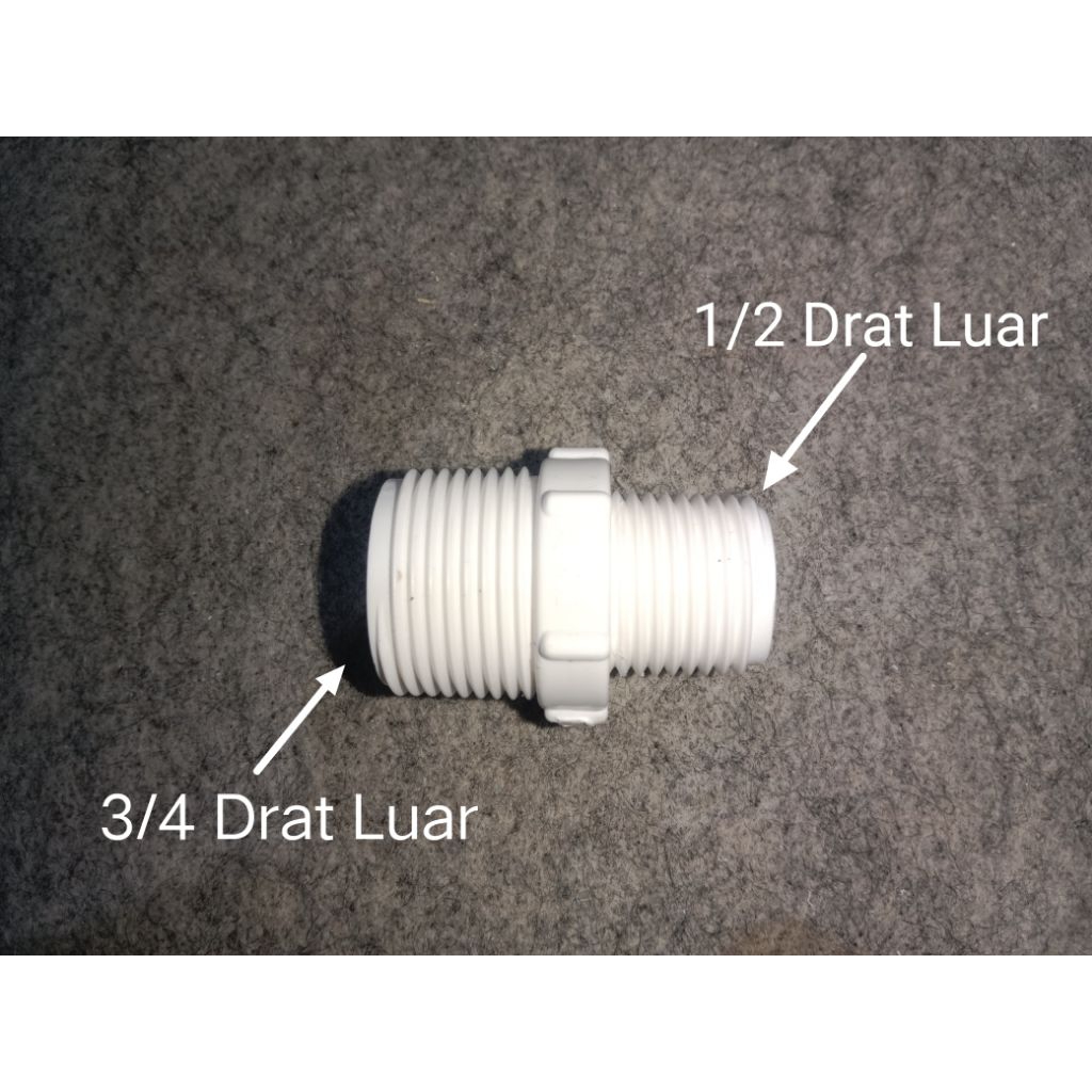 Double Nepel 1/2 ke 3/4 Inch tebal