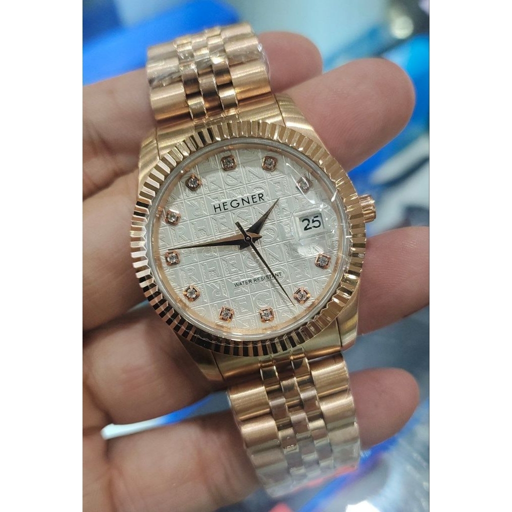 hegner 1717 rose gold jam wanita / pria