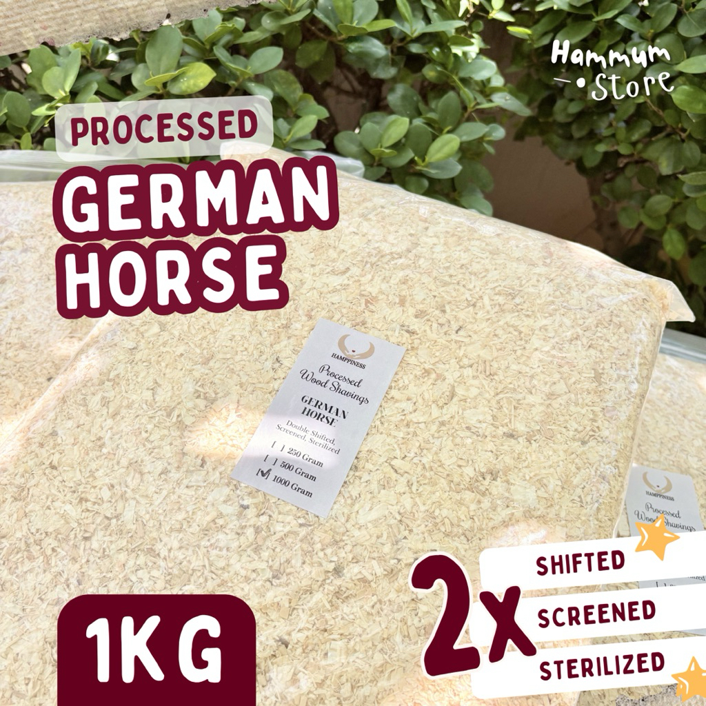 GERMAN HORSE PROCESSED | Serbuk Kayu German Horse Hamster Steril Siap Pakai | Serbuk Kayu Kelinci | 