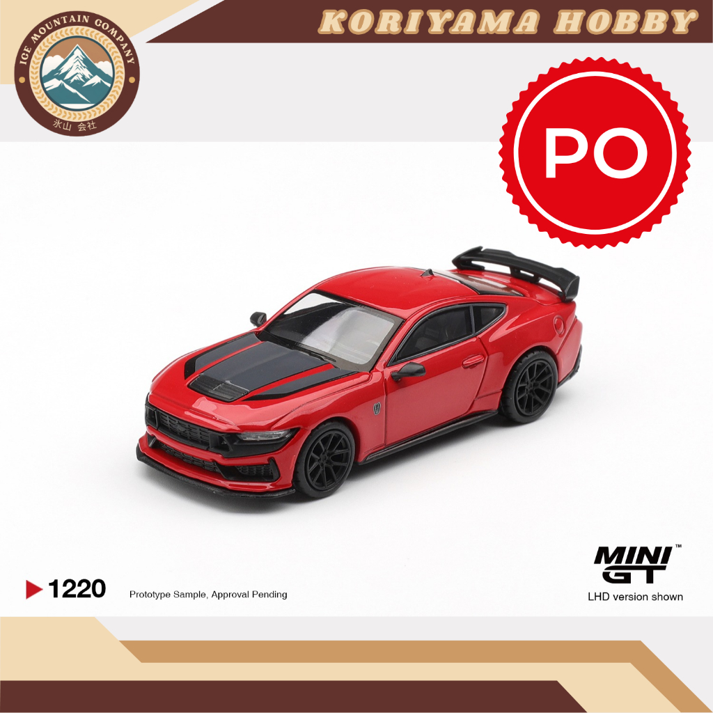Mini GT 1220 Ford Mustang Dark Horse Race Red MiniGT