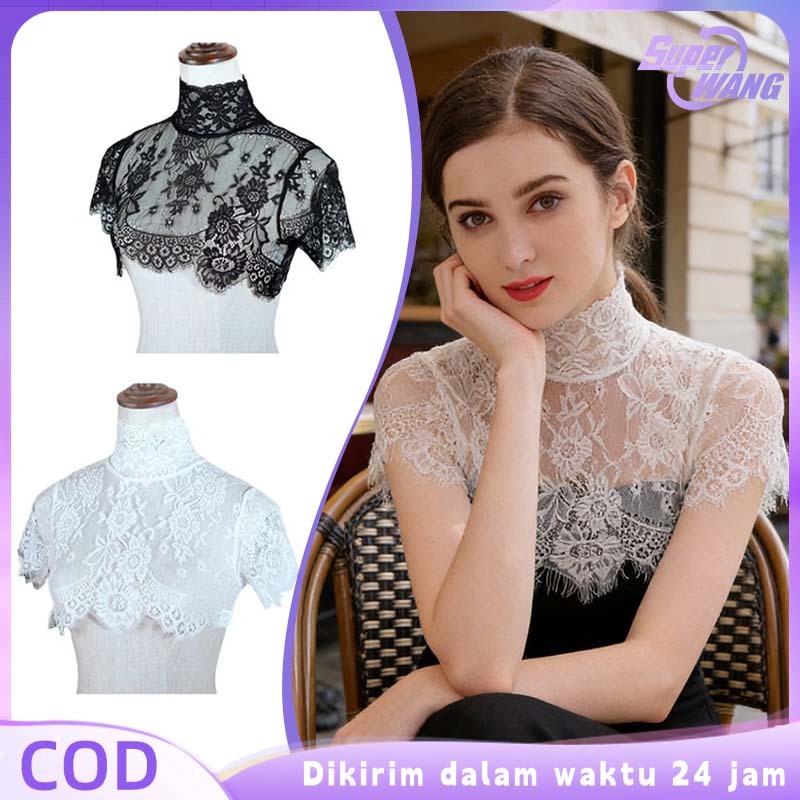 Kerah Bordir Premium Kerah Renda Bordir Dekoratif Kerah Palsu Renda Lace Kerah Lace Collar