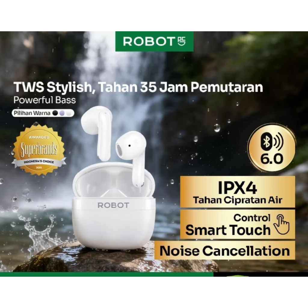 headset bluetooth robot tahan sampai 22 jam 