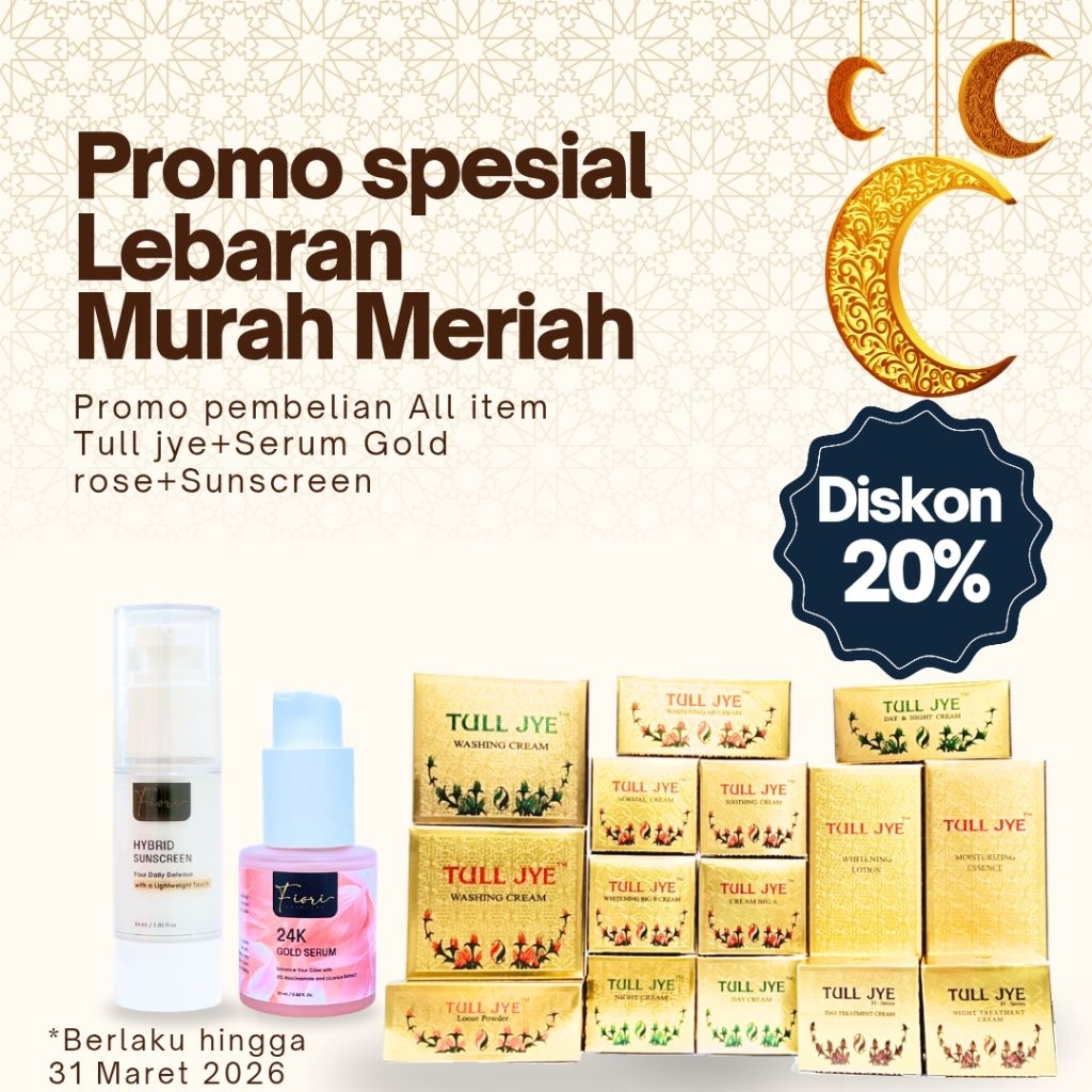 TULL JYE ALL ITEM+ SUNSCREEN+SERUM GOLD ROSE DISKON 20%