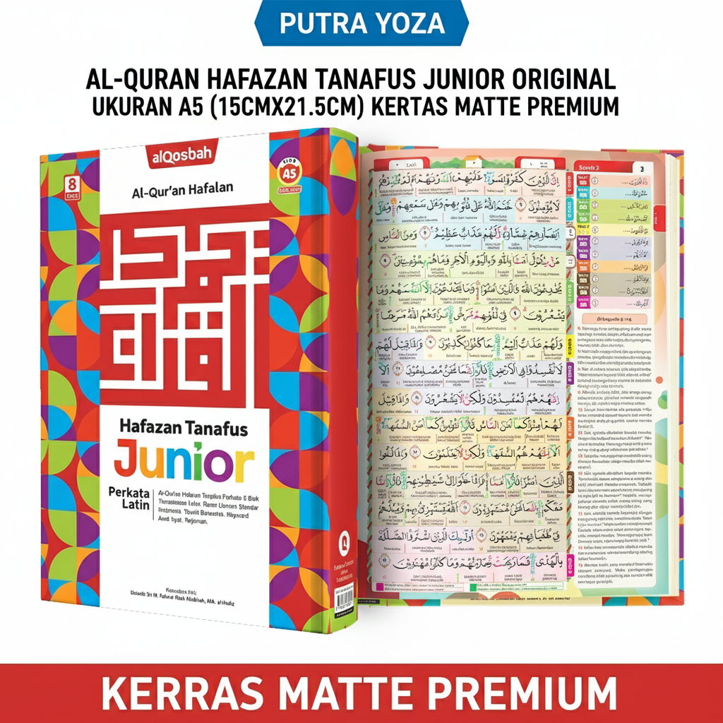 HAFAZAN JUNIOR TAHFIZ A5 TAJWID 8 BLOK WARNA 4 KODE / AL- QURAN HAFALAN HAFAZAN JUNIOR