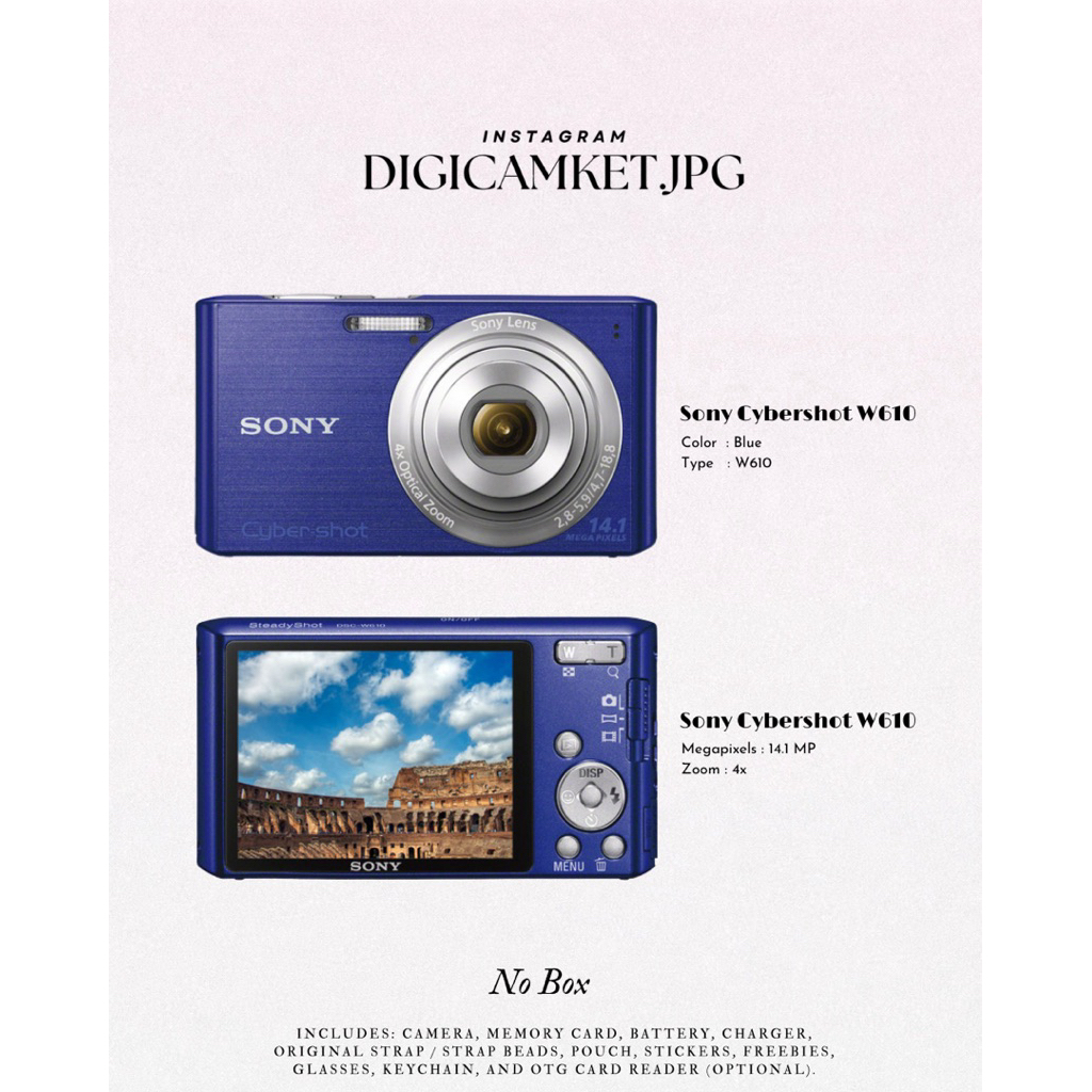 digicam Sony Cybershot W610 Blue kamera digital