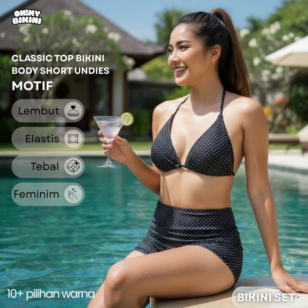 PEACEFUL BIKINI (BOXER MOTIF) | Bikini Set | Bikini Motif | Bikini Set Murah