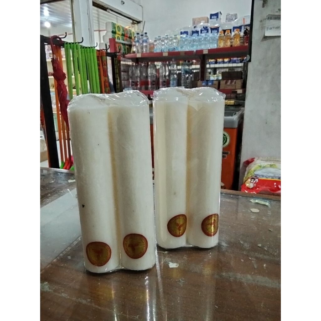 Lilin putih.lilin  besar isi 2