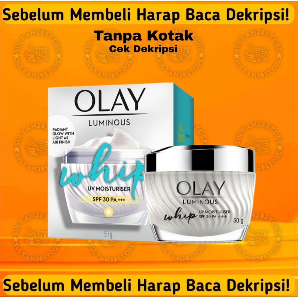 olay luminous whip uv moisturiser spf 30 pa+++ 50g