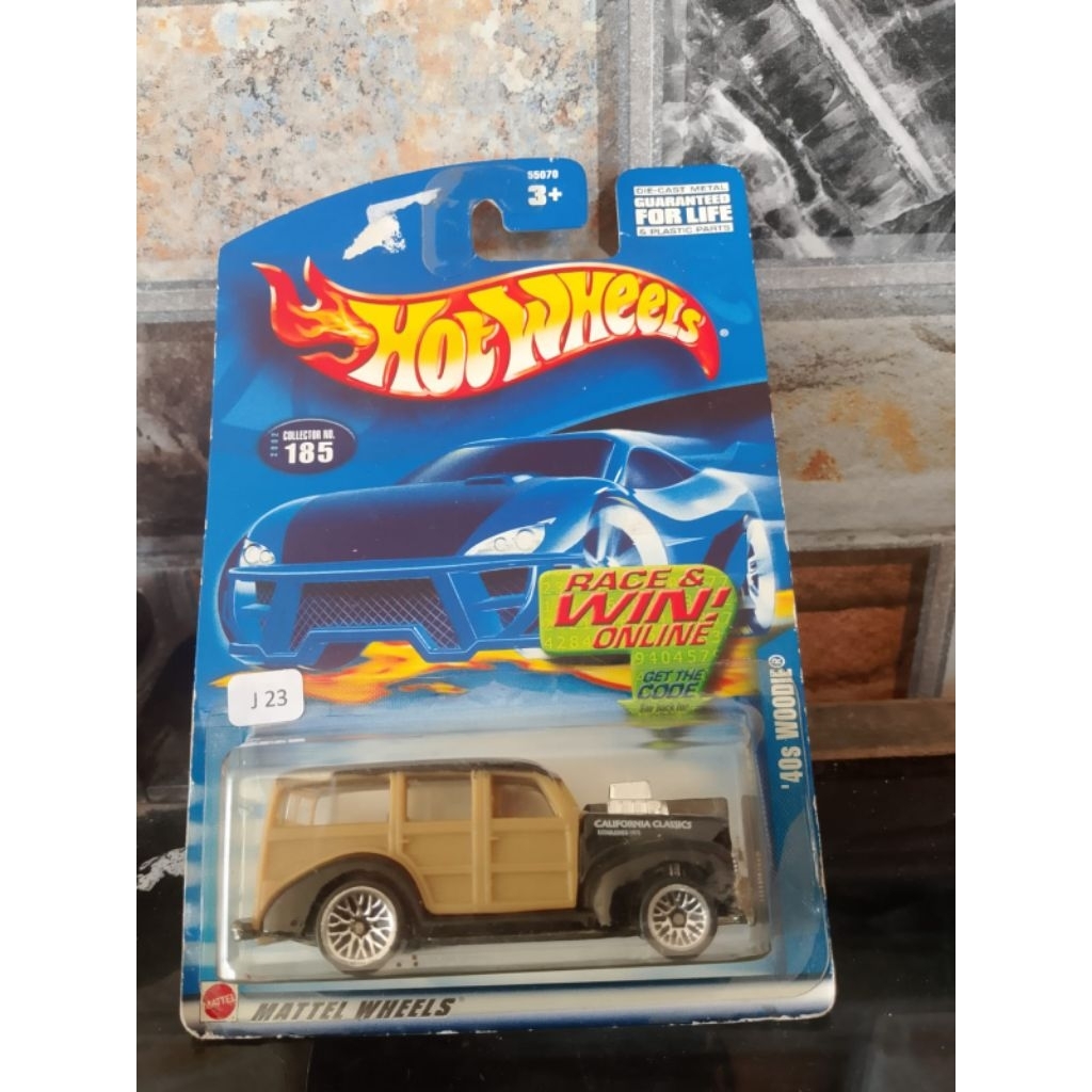 Hot wheels original Mattel 40s woodie blue card.