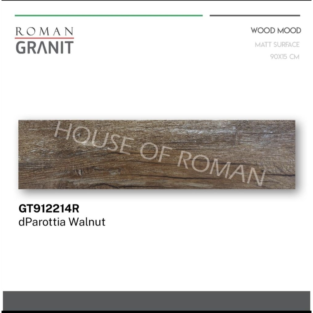 roman Granit 90x15 dParottia Walnut/Keramik Kayu Kekinian/Granit Motif Kayu 90x15/granit roman dParo