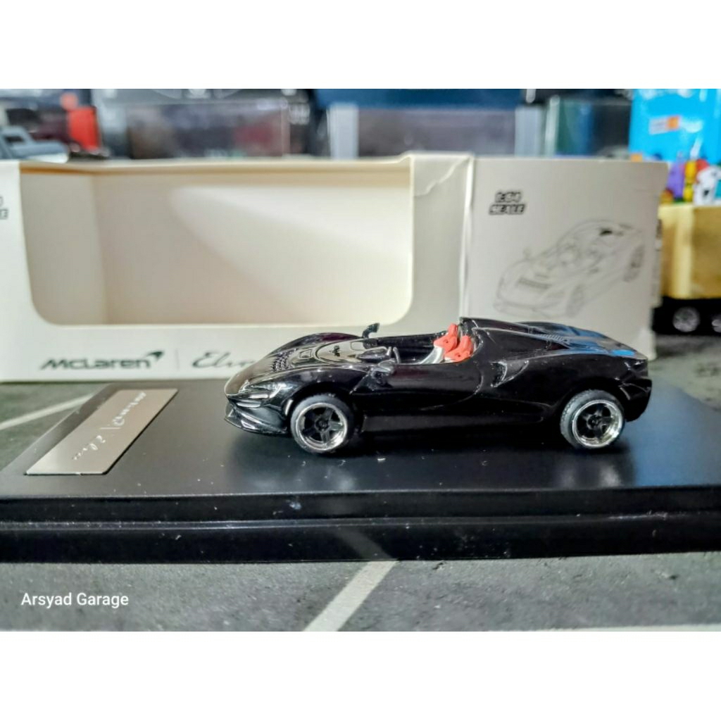 Diecast LCD. Model Mclaren Elva Black Swap Velg