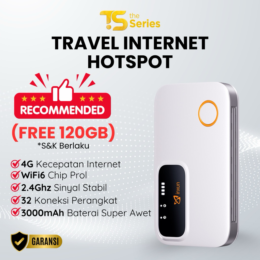 [BONUS 120GB] TheSeries MiFi 3000mAh MZ50 Charger Modem Wifi 4G 5G 286Mbps All Operator | Mifi Wifi6