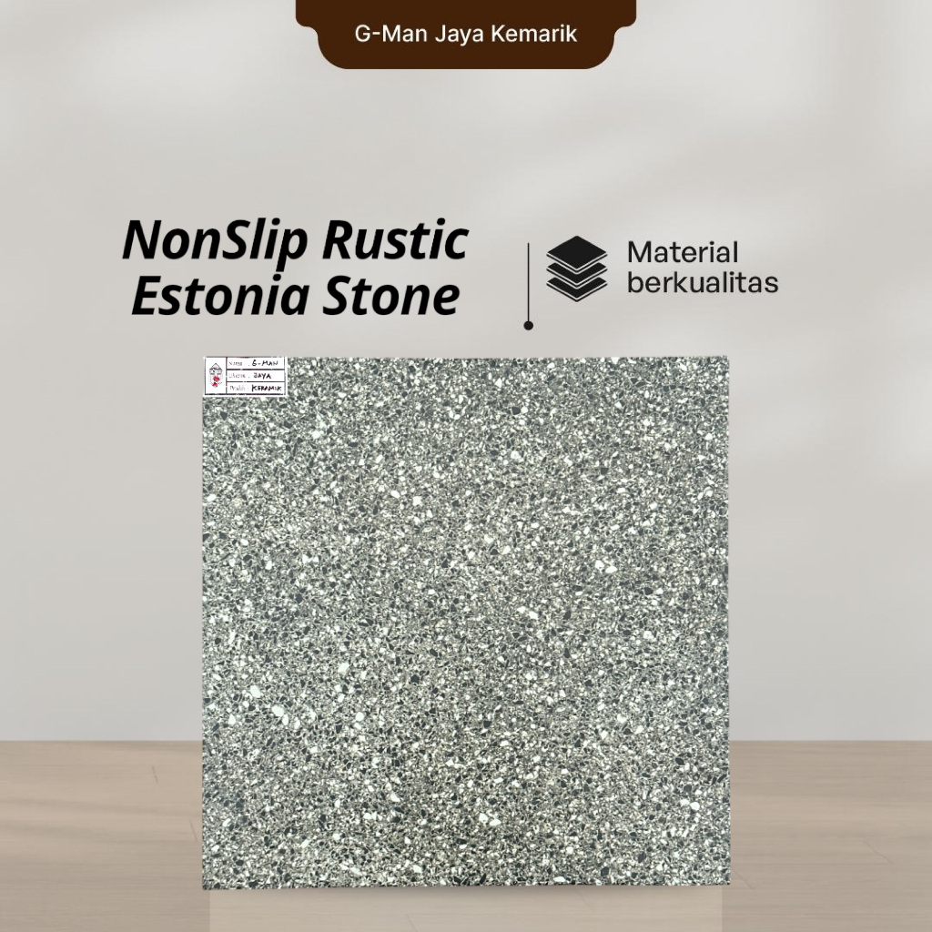 Keramik Lantai Kasar 40x40 Estonia Stone Keramik Mulia Ceramic Garasi/Carpot Grade B Isi 6pcs